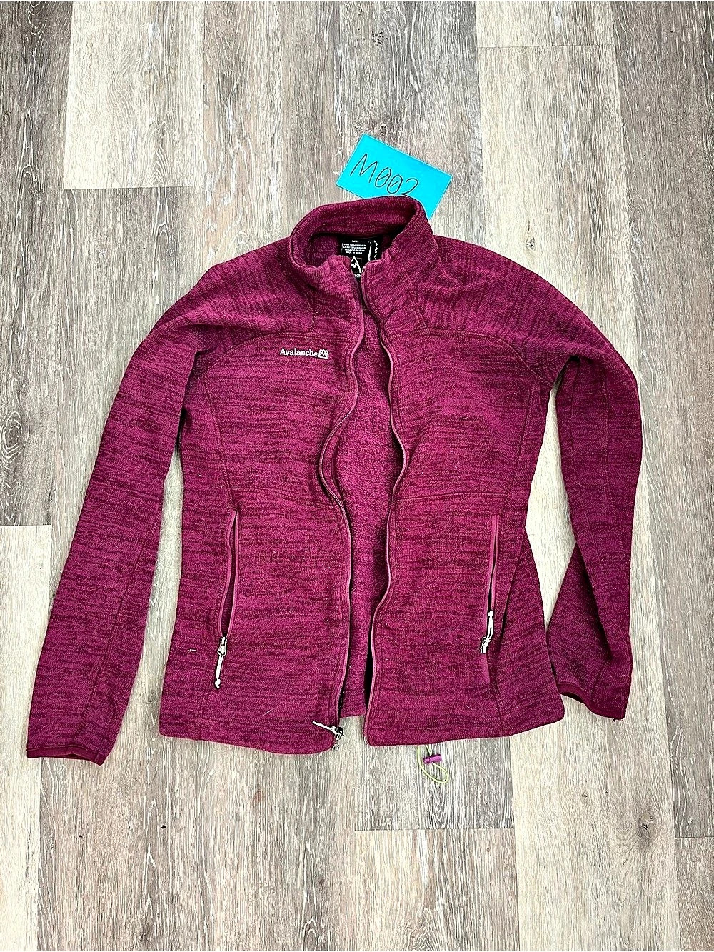 Avalanche Womens Fleece Jacket Size M Magenta Full Zip Sweater Knit Outdoor
